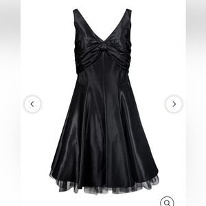 Nicole Miller Collection Black Satin Cocktail Dress | Size 8